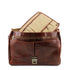 Mantova - Leather multi compartment TL SMART briefcase with flap